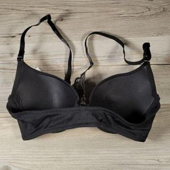 Hers by Herman Black Racerback Bra Sz 34B - Picture 3 of 7